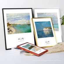 4 Color A0 A1 A2 A3 A4 8X10 11X14 inch Metal Aluminum Alloy Photo Picture Frame with Glass or Plexiglass
